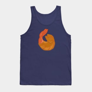 Sleepy Cute Cat Shirmp Combonation Animal Tank Top